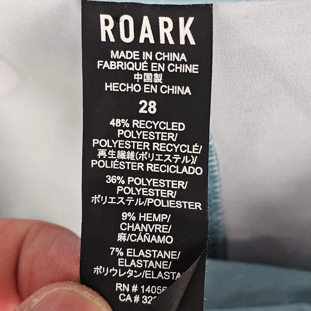 Roark Boardshorts Mens 28 Blue The Passage Graphic Print Surf Trunks 18 Outseam